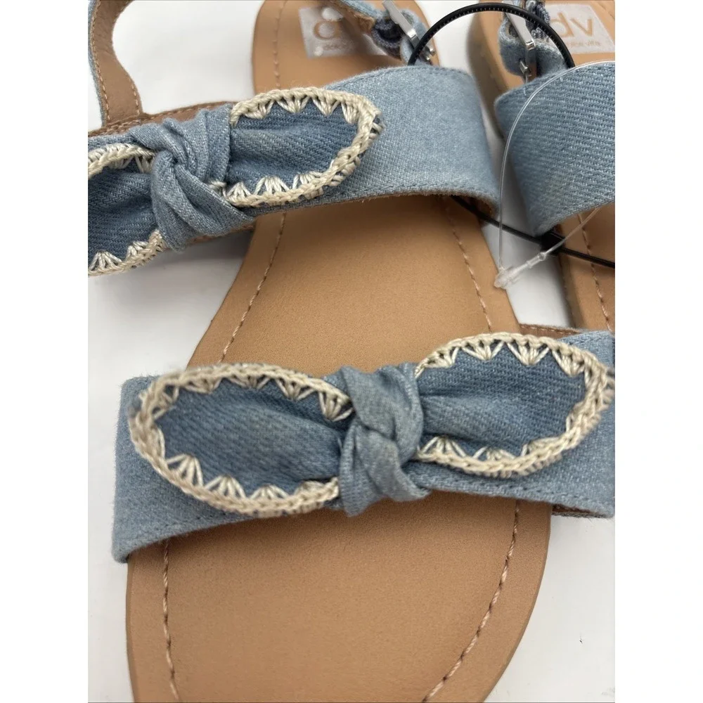 New Little Kids Dolce Vita Caicey Blue Denim Ankle Strap Sandals Size 3